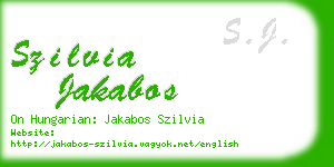 szilvia jakabos business card
